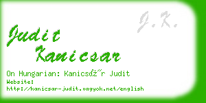 judit kanicsar business card